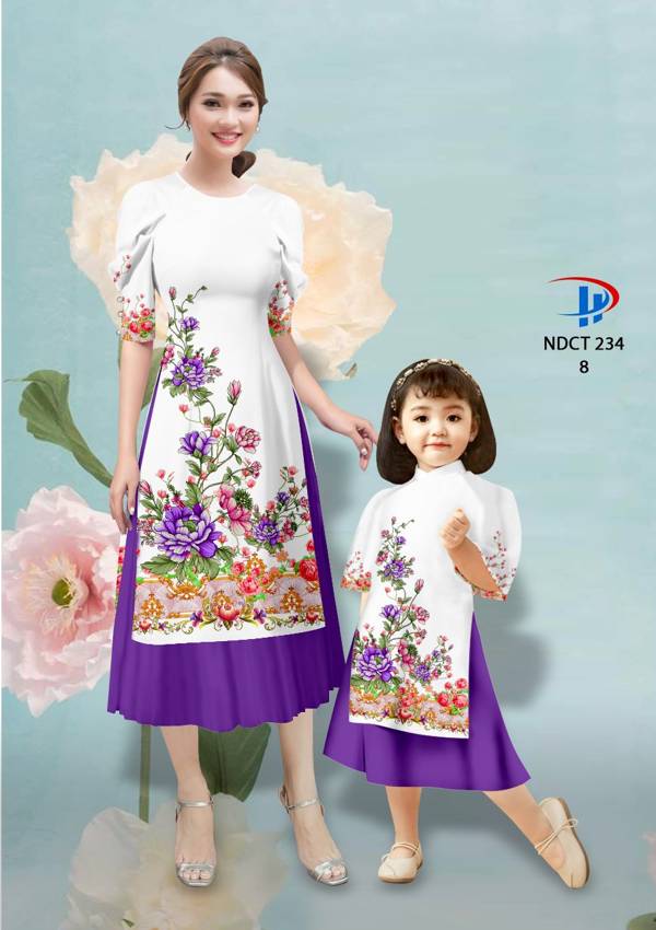 Vải Áo Dài Hoa In 3D AD NDCT234 3